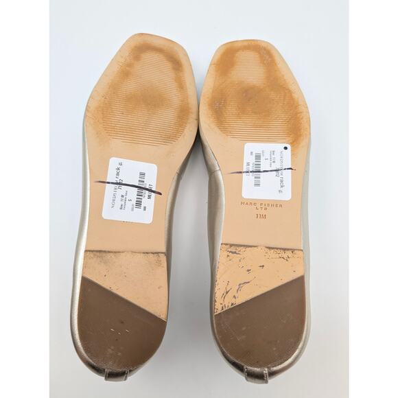 Marc Fisher Ubet Slip On Ballet Flats Women's Metallic Gold Size US11M EU42 - Picture 8 of 10